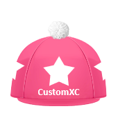 CustomXC RC Cross Country Hat Cover - Fuchsia / White
