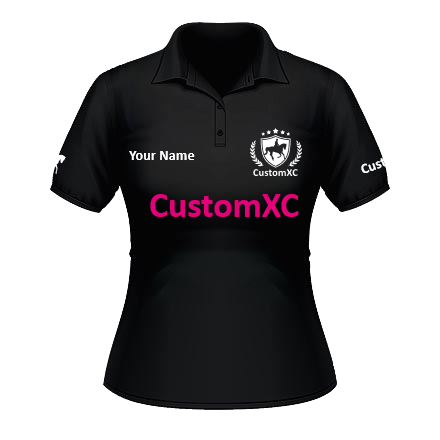 CustomXC RC Team Polo - Black / Fuchsia / White