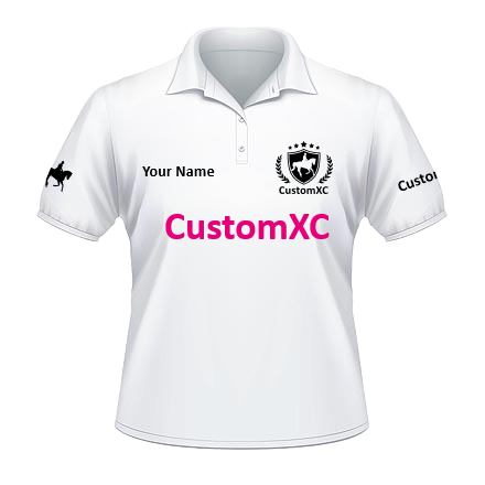 CustomXC RC Team Polo - White / Fuchsia / Black