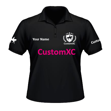 CustomXC RC Team Polo - Black / White / Fuchsia
