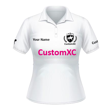 CustomXC RC Team Polo - White / Black / Fuchsia