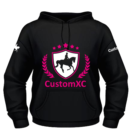 CustomXC RC Team Hoodie - Black / Fuchsia / White