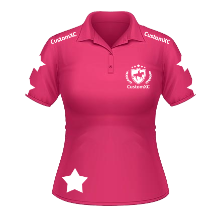 CustomXC RC Cross Country Polo - Fuchsia / White