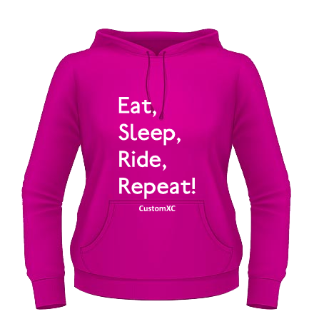 Eat Sleep Ride Repeat - Fuchsia / White