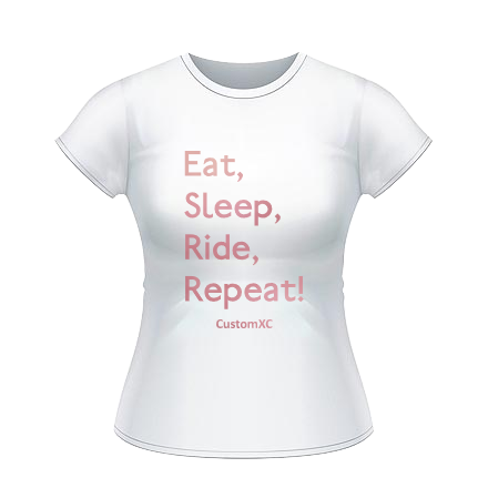 Eat Sleep Ride Repeat - White / Rose Gold