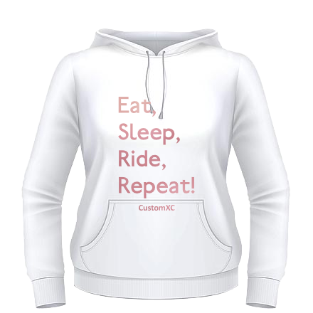 Eat Sleep Ride Repeat - White / Rose Gold