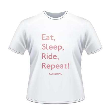 Eat Sleep Ride Repeat - White / Rose Gold