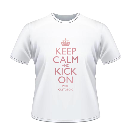 Keep Calm and Kick On - White / Rose Gold