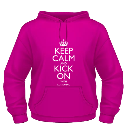 Keep Calm and Kick On - Fuchsia / White