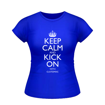 Keep Calm and Kick On - Royal / White