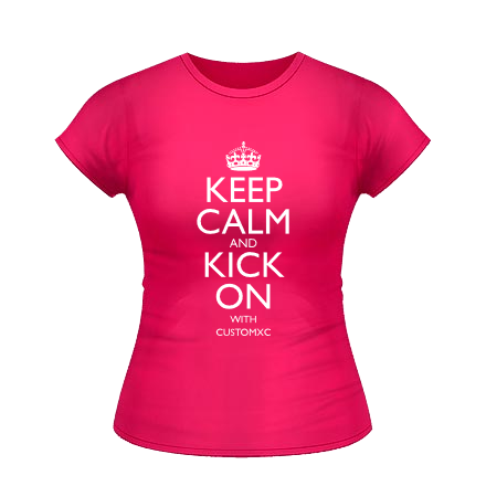 Keep Calm and Kick On - Rose / White