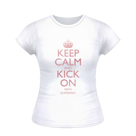 Keep Calm and Kick On - White / Rose Gold