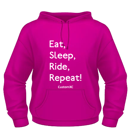 Eat Sleep Ride Repeat - Fuchsia / White