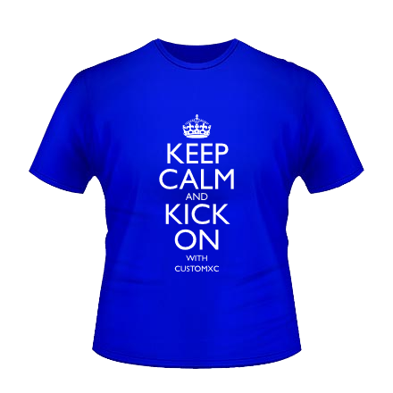 Keep Calm and Kick On - Royal / White