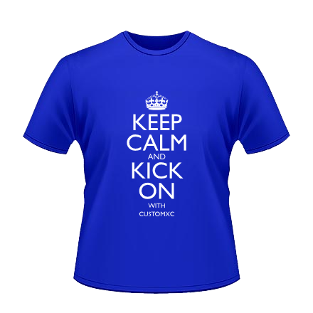 Keep Calm and Kick On - Royal / White