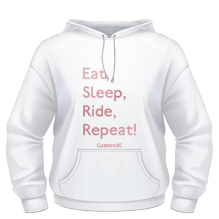 Eat Sleep Ride Repeat - White / Rose Gold