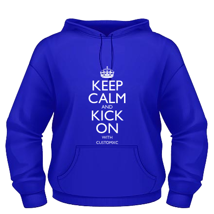 Keep Calm and Kick On - Royal / White