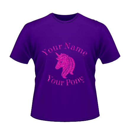 Unicorn Tee - Purple / Fuchsia Glitter